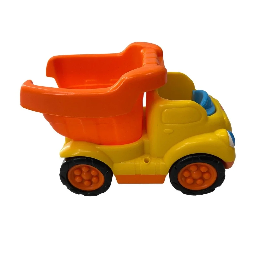 Fisher Price Little People Dump Truck Toy Construction Vehicle Yellow Orange 7in